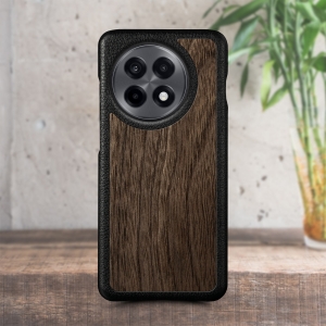 Шкіряна накладка Stenk WoodBacker для OnePlus 13R Чорний