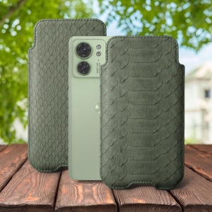 Футляр Stenk Sportage Python для Motorola Edge 40 Оливковый