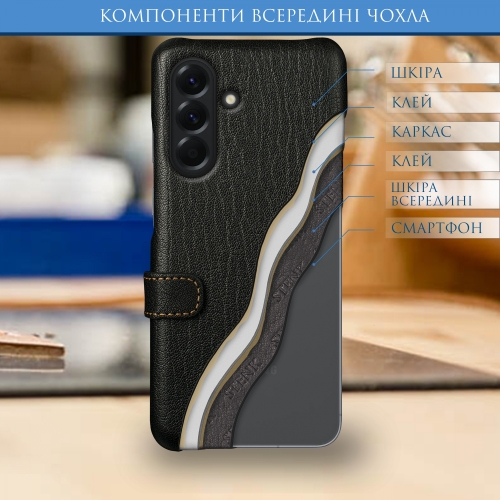 чохол-книжка на Samsung Galaxy A56 Чорний Stenk Premium фото 5