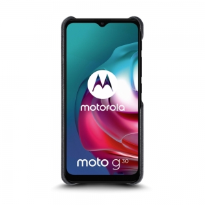 Шкіряна накладка Cover для Motorola Moto G30 Чорна