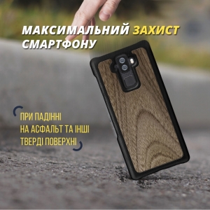 Шкіряна накладка Stenk WoodBacker для BlackBerry Evolve Чорна