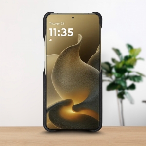 Кожаная накладка Stenk WoodBacker для Motorola Signature Черный