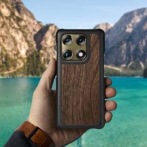 Кожаная накладка Stenk WoodBacker для Motorola Signature Черный