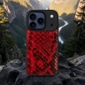 Накладка SkinBacker Mini Python Scales для Apple iPhone 17 Pro Червоний