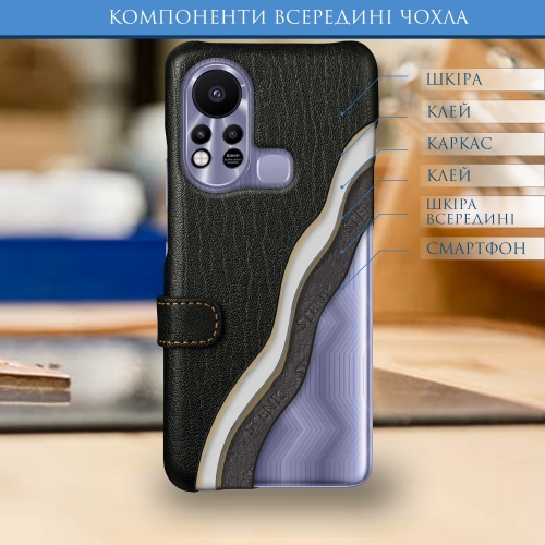 чохол-книжка на Infinix Hot 11s Чорний Stenk Premium фото 5