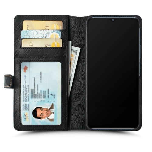 чехол-кошелек на Vivo Y31 Черный Stenk Premium Wallet фото 2