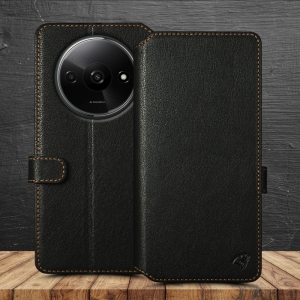 Чехол книжка Stenk Premium Wallet для Xiaomi Redmi A3 Чёрный