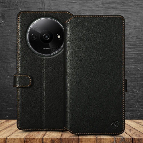 чехол-кошелек на Xiaomi Redmi A3 Черный Stenk Premium Wallet фото 1