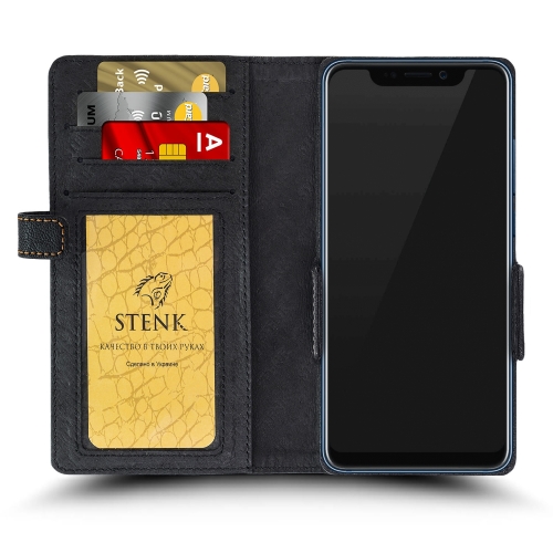 Чехол книжка Stenk Wallet для ZTE Axon 9 Pro Чёрный