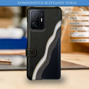 Чохол книжка Stenk Premium для Xiaomi 11T Pro Чорний