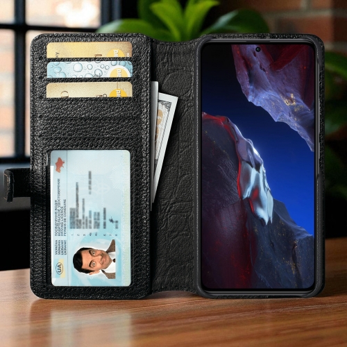 чехол-кошелек на Xiaomi Poco F5 Pro Черный Stenk Premium Wallet фото 2