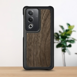 Кожаная накладка Stenk WoodBacker для OPPO A80 Черный