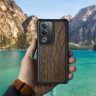 Кожаная накладка Stenk WoodBacker для OPPO A80 Черный