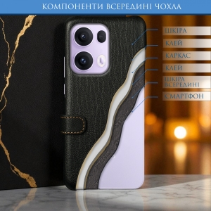 Чохол книжка Stenk Premium для OPPO Reno13 Pro Чорний