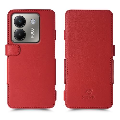 чехол-книжка на Xiaomi Poco M7 Pro 5G Красный  Prime фото 1