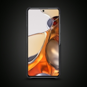 Шкіряна накладка Stenk WoodBacker для Xiaomi 11T Pro Чорна