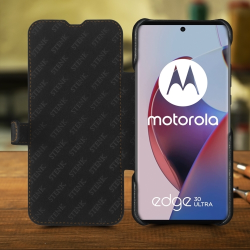 чехол-книжка на Motorola Edge 30 Ultra Черный Stenk Premium фото 2