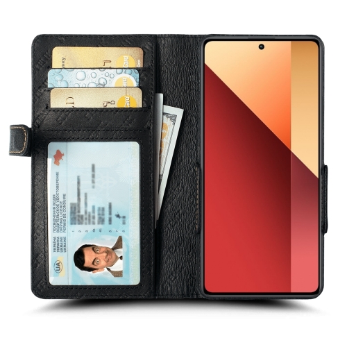 чехол-книжка на Xiaomi Redmi Note 13 Pro 4G Черный Stenk Wallet фото 2