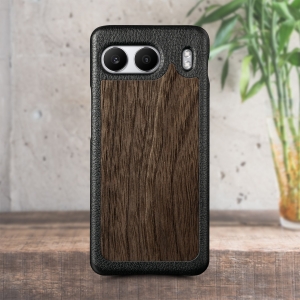 Шкіряна накладка Stenk WoodBacker для OnePlus Nord 4 Чорний