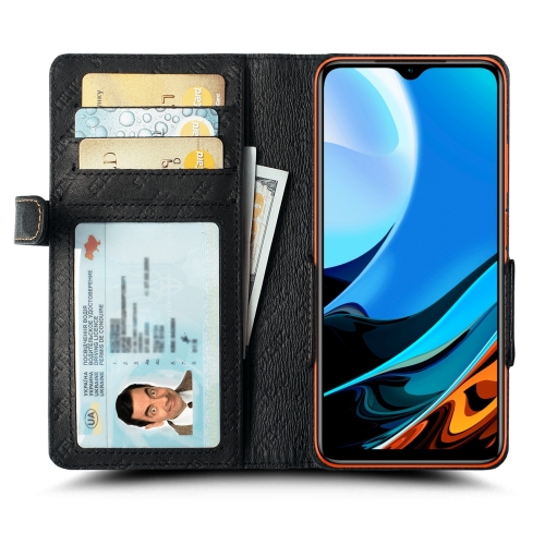 чехол-книжка на Xiaomi Redmi 9T Черный Stenk Wallet фото 2