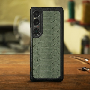 Накладка Stenk ExBacker Python Scales Sony Xperia 1 VI Оливковий