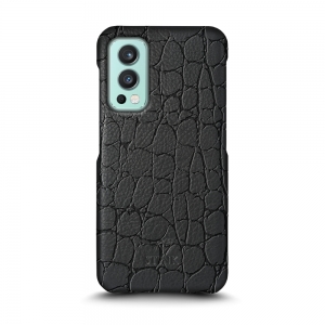 Шкіряна накладка Stenk Reptile Cover для OnePlus Nord 2 5G Чорна