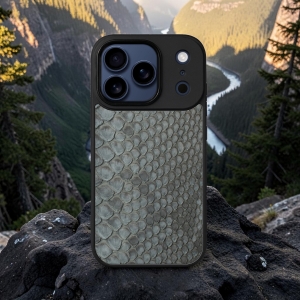 Накладка SkinBacker Mini Python Scales для Apple iPhone 17 Pro Сірий