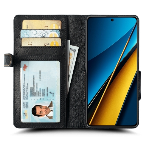 чехол-книжка на Xiaomi Poco X6 Черный Stenk Wallet фото 2