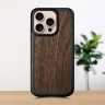 Кожаная накладка Stenk WoodBacker для Apple iPhone 16 Pro Max Черный