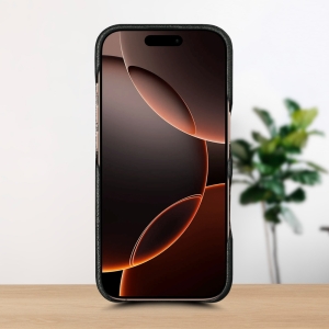 Шкіряна накладка Stenk WoodBacker для Apple iPhone 16 Pro Max Чорний