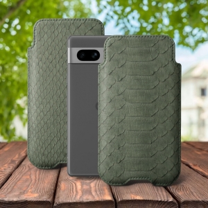 Футляр Stenk Sportage Python для Google Pixel 7a Оливковый