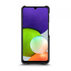 Шкіряна накладка Stenk Cover для Samsung Galaxy A22 Чорна