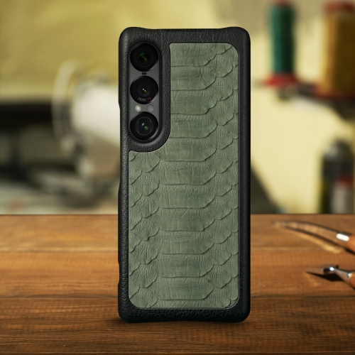бампер на Sony Xperia 1 VII Оливковий Stenk ExBacker фото 1