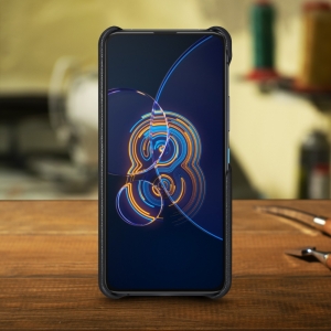 Шкіряна накладка Stenk WoodBacker для ASUS ZenFone 8 Flip Чорна