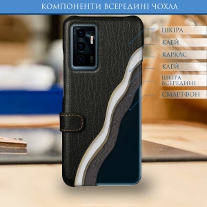 Чехол книжка Stenk Premium для Vivo V23e Чёрный