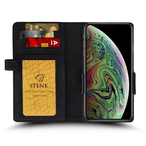 чехол-книжка на Apple iPhone Xs Max Черный Stenk Wallet фото 2