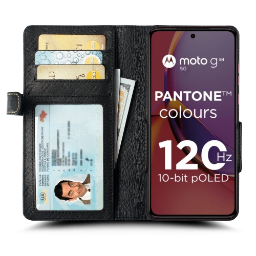 чехол-книжка на Motorola Moto G84 Черный Stenk Wallet фото 2