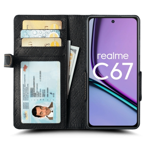 чехол-книжка на Realme C67 4G Черный Stenk Wallet фото 2