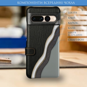 Чехол книжка Stenk Premium для Google Pixel 7 Pro Чёрный
