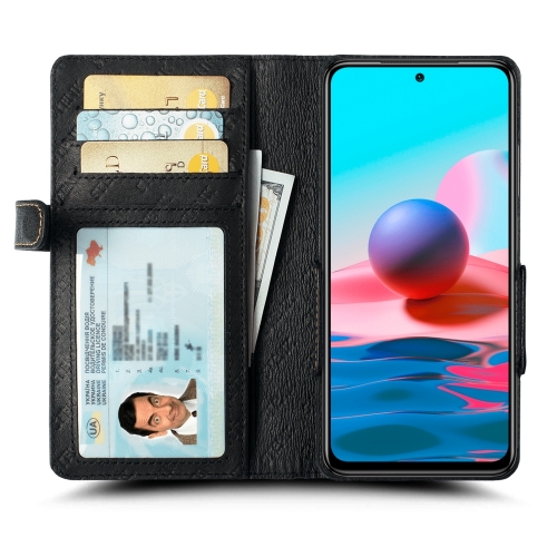 чехол-книжка на Xiaomi Redmi Note 10 Черный Stenk Wallet фото 2