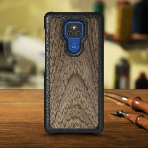 бампер на Motorola Moto E7 Plus Чорний Stenk Cover WoodBacker фото 1