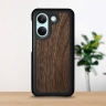 Кожаная накладка Stenk WoodBacker для Xiaomi Poco X8 Pro Черный