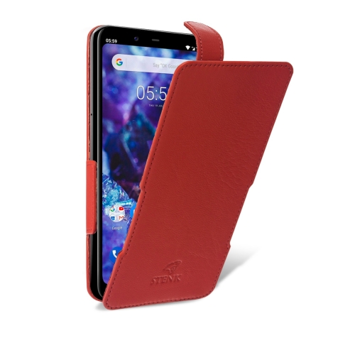 чехол-флип на Nokia 5.1 Plus Красный Stenk Prime фото 2