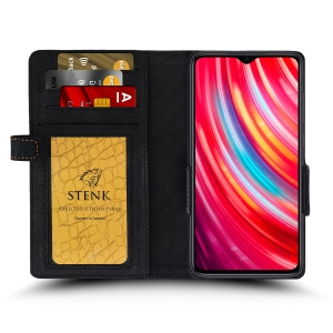 Чехол книжка Stenk Wallet для Xiaomi Redmi Note 8 Pro Чёрный