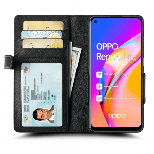 Чехол книжка Stenk Wallet для OPPO Reno5 Lite Черный