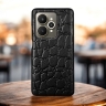 Кожаная накладка Stenk Reptile Cover для Realme 15 Чёрная