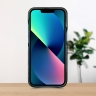 Кожаная накладка Stenk WoodBacker для Apple iPhone 13 Чёрная
