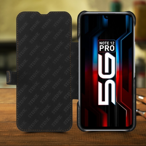 чехол-книжка на Infinix Note 12 Pro 5G Черный Stenk Premium фото 2