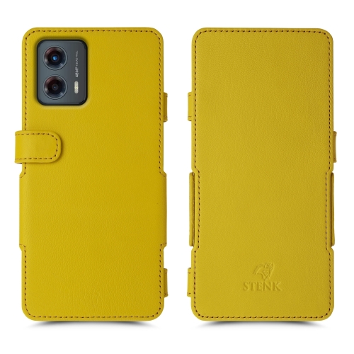 чехол-книжка на Motorola Moto G (2023) Желтый  Prime фото 1