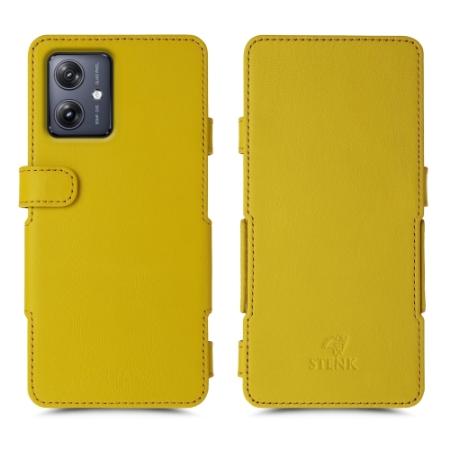 чехол-книжка на Motorola Moto G54 Желтый Stenk Prime фото 1